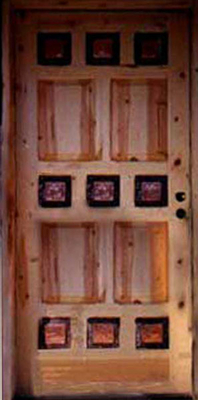 Custom Doors - Door with Copper Panels
