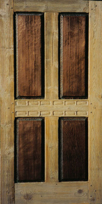 Custom Doors - Taos Canyon Four Panel Copper Door